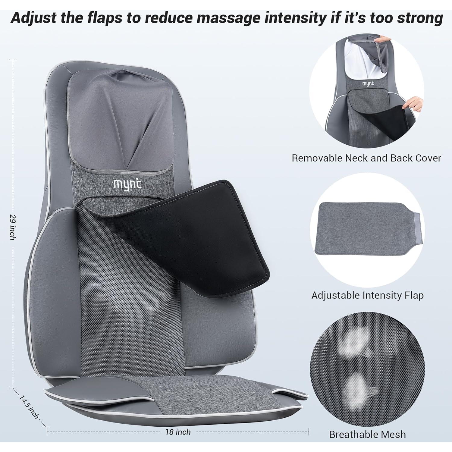 Masajeador Shiatsu 3D Mynt para Espalda y Cuello con Calor