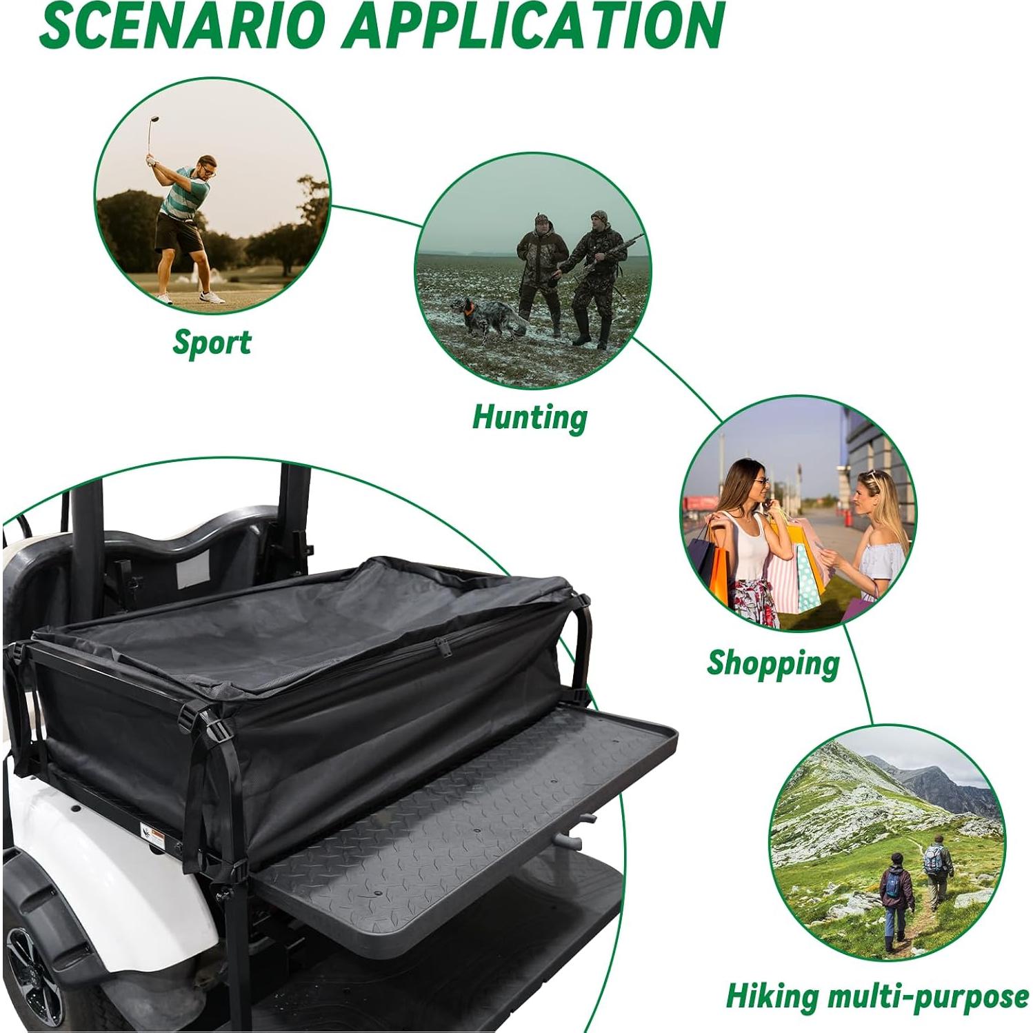 Organizador de Almacenamiento para Carro de Golf YUWEIDG0769 Negro