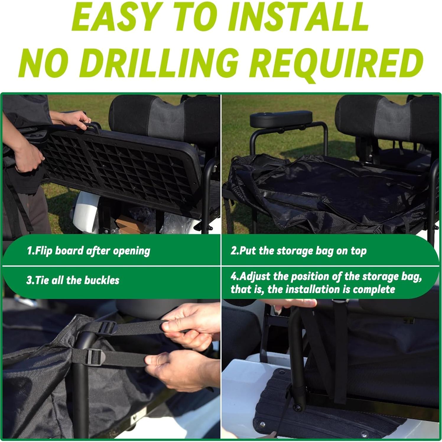 Organizador de Almacenamiento para Carro de Golf YUWEIDG0769 Negro