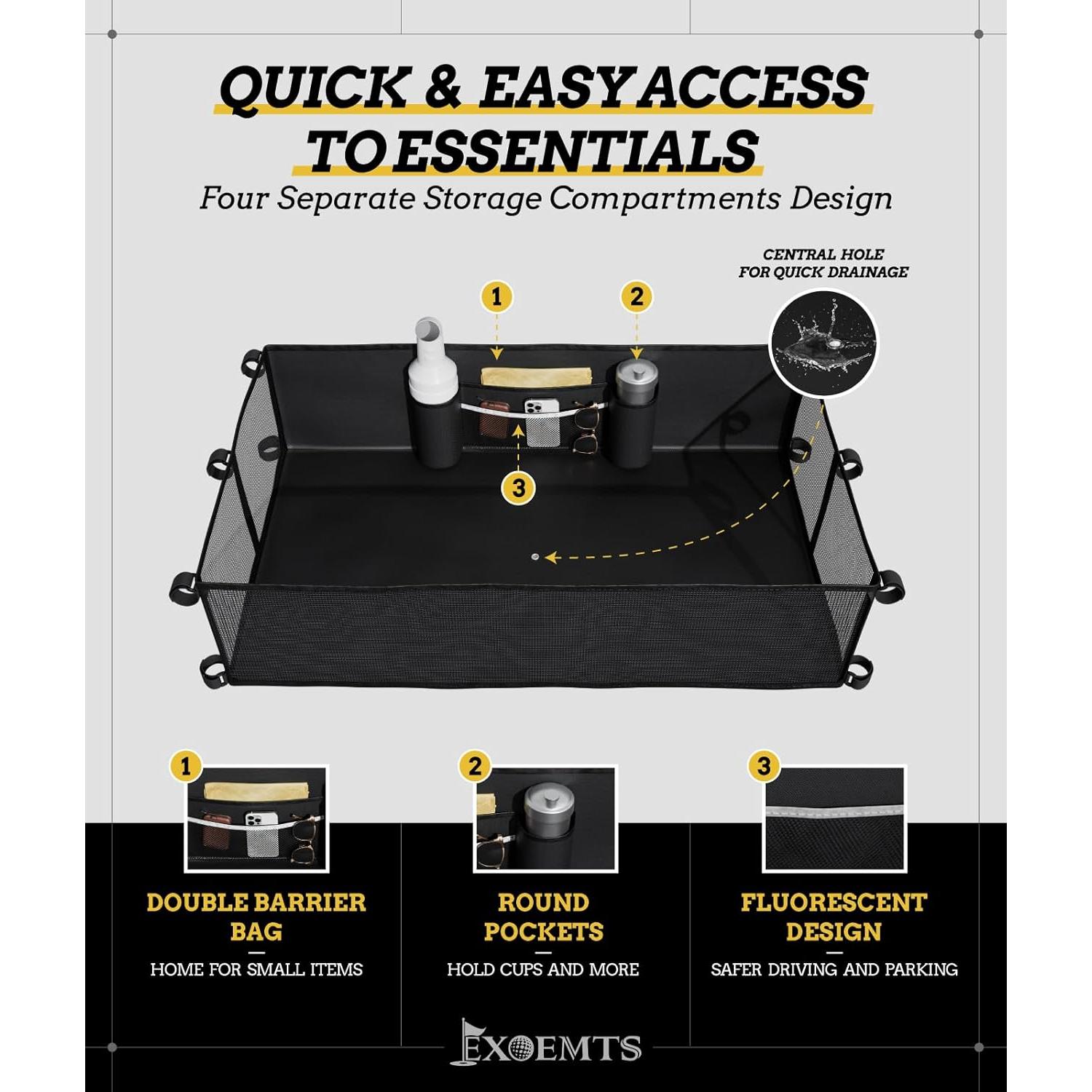 Red de Carga para Carro de Golf EXOEMTS 4 Pasajeros Plegable