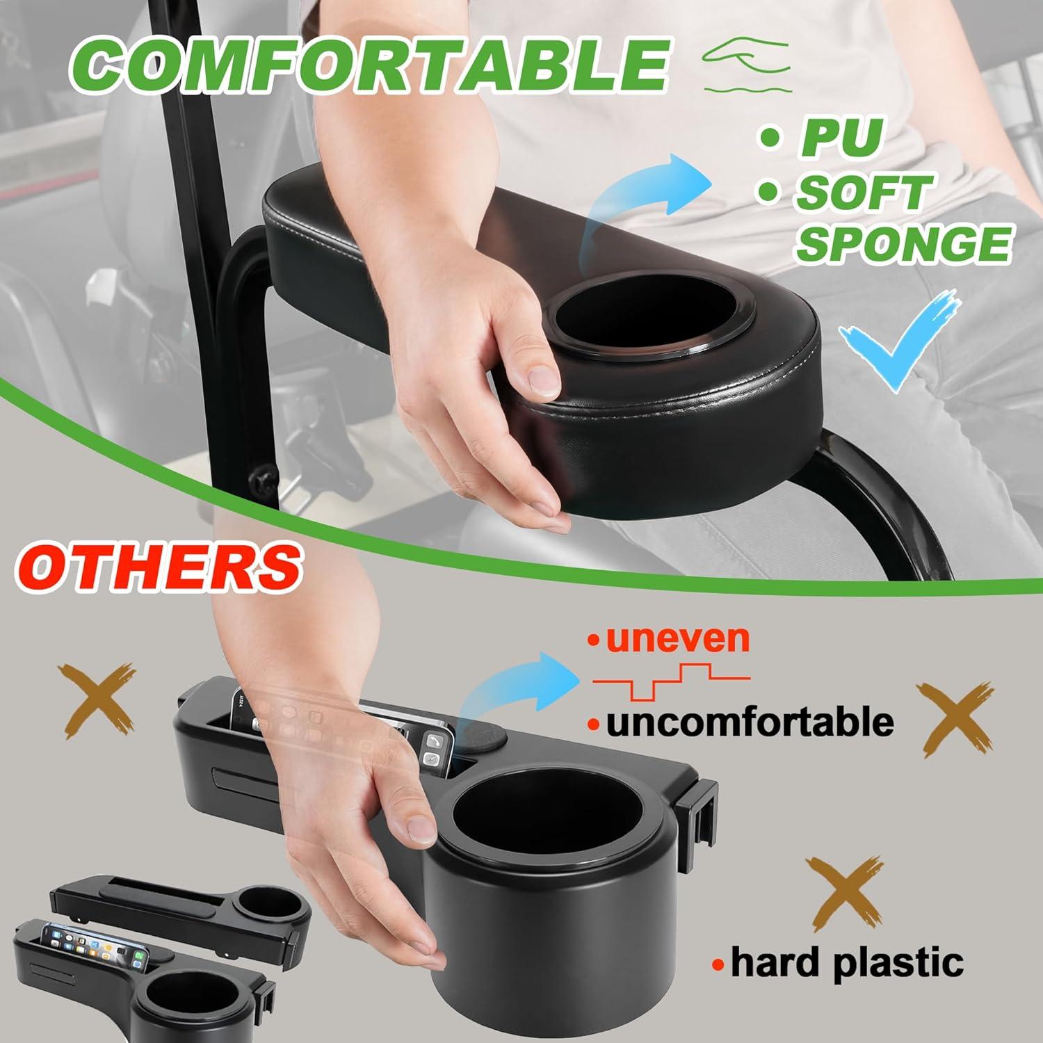 Kit de Reposabrazos Trasero 10L0L para Carrito de Golf - Negro