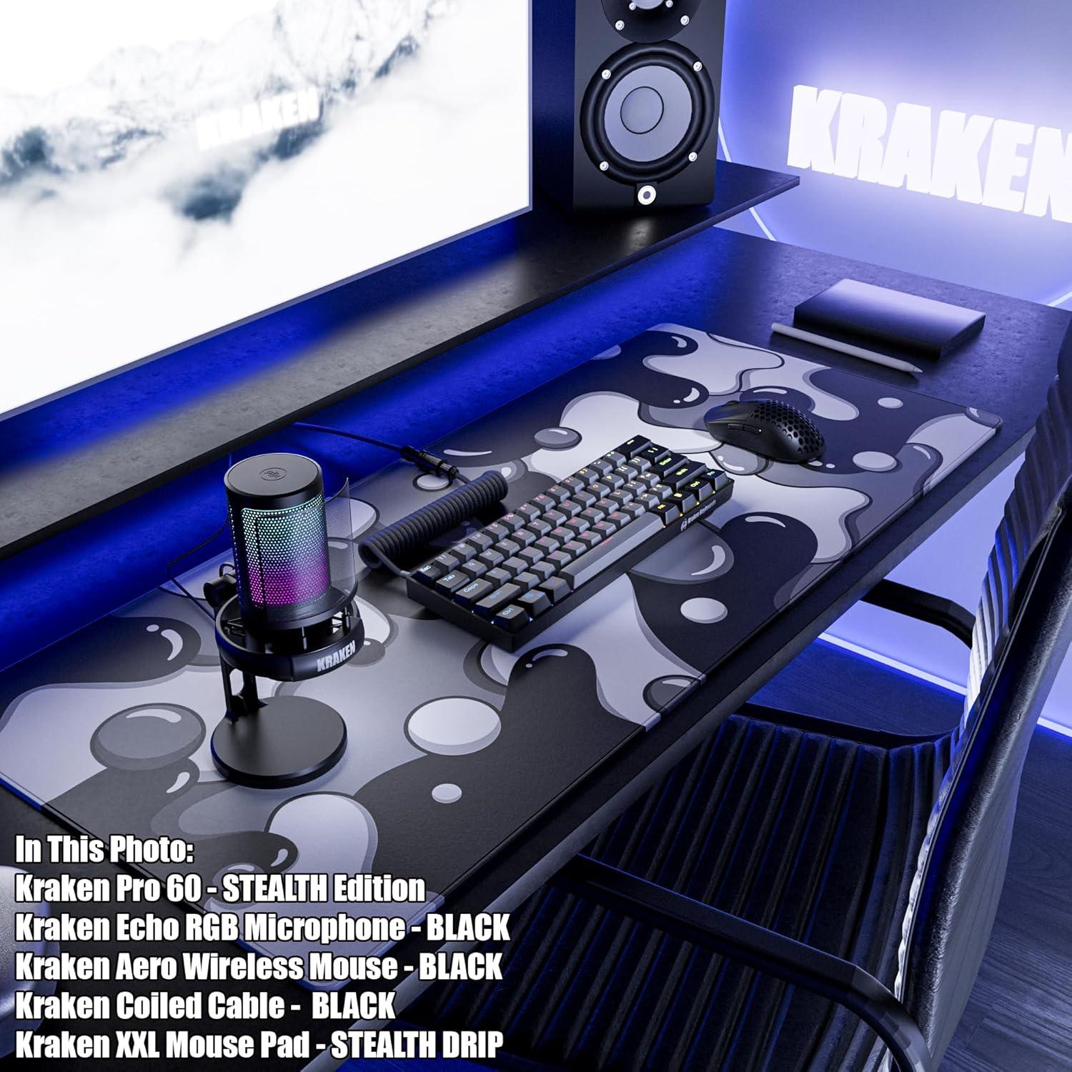 Micrófono USB Kraken Echo RGB para PC y PS5 - Silencio Táctil