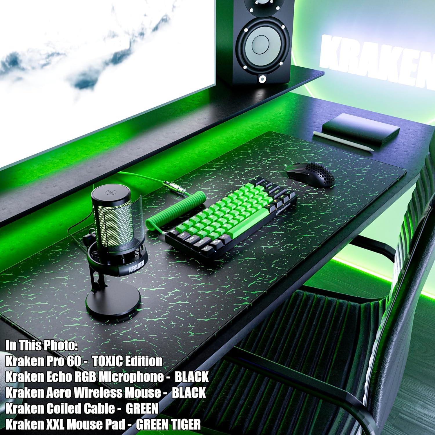 Micrófono USB Kraken Echo RGB para PC y PS5 - Silencio Táctil