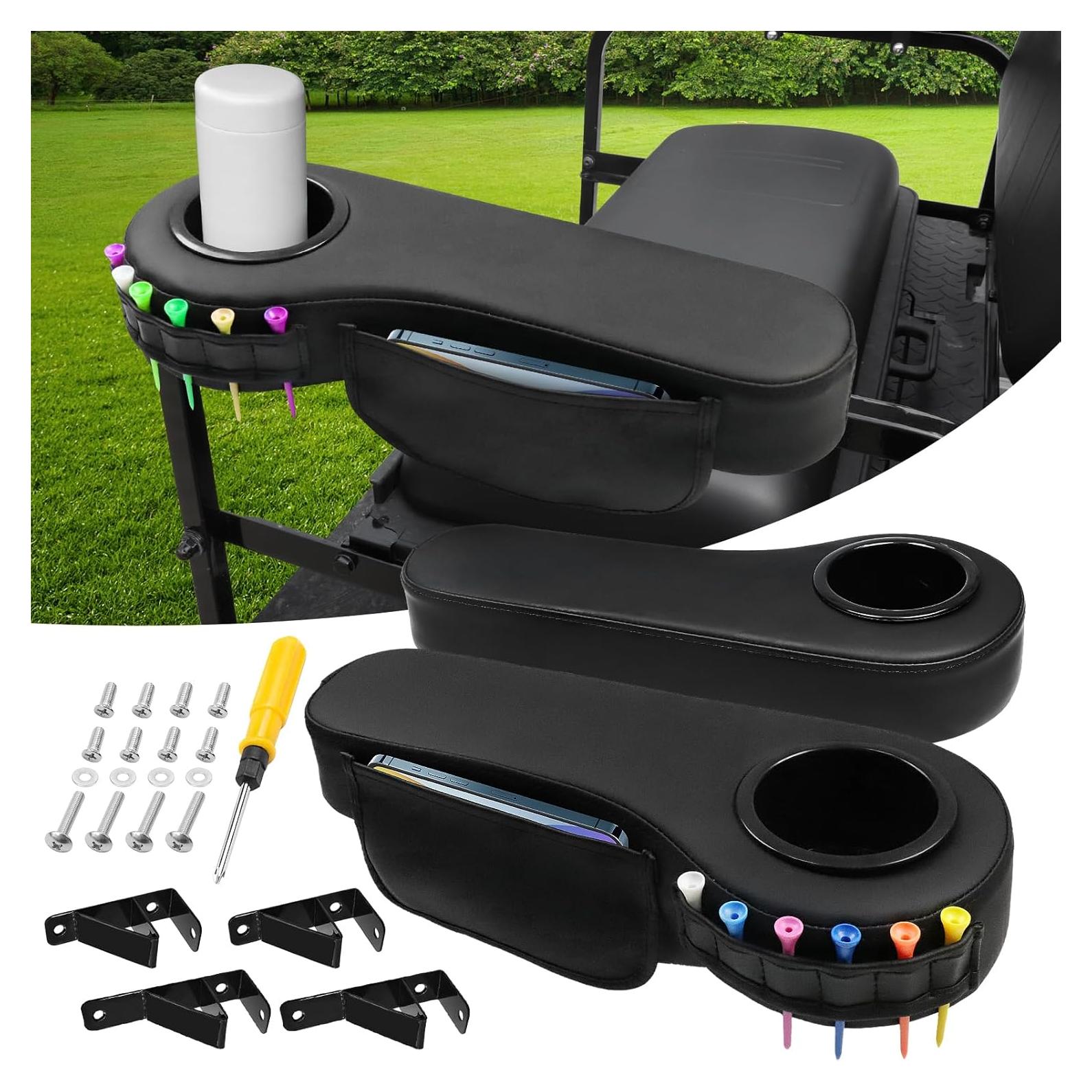 Reposabrazos Trasero iLSKW para Carro de Golf con Soporte para Vaso