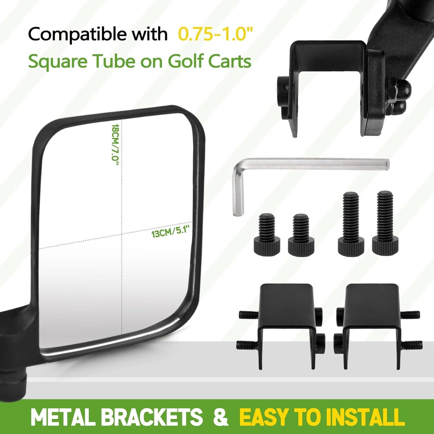 Espejos Laterales Plegables UNIGT para Carritos de Golf