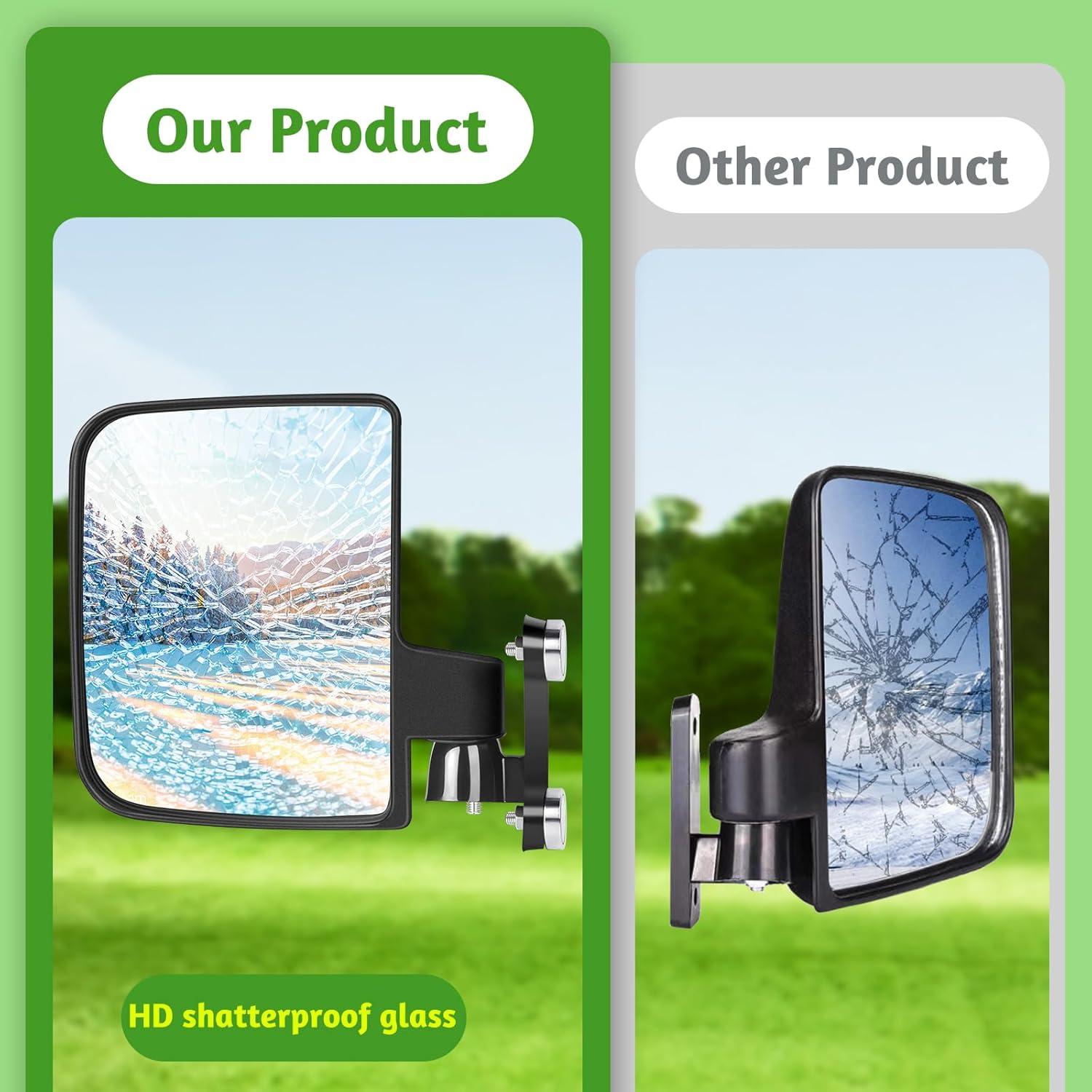 Espejos Laterales Magnéticos Omgro para Golf Cart HD Irrompibles