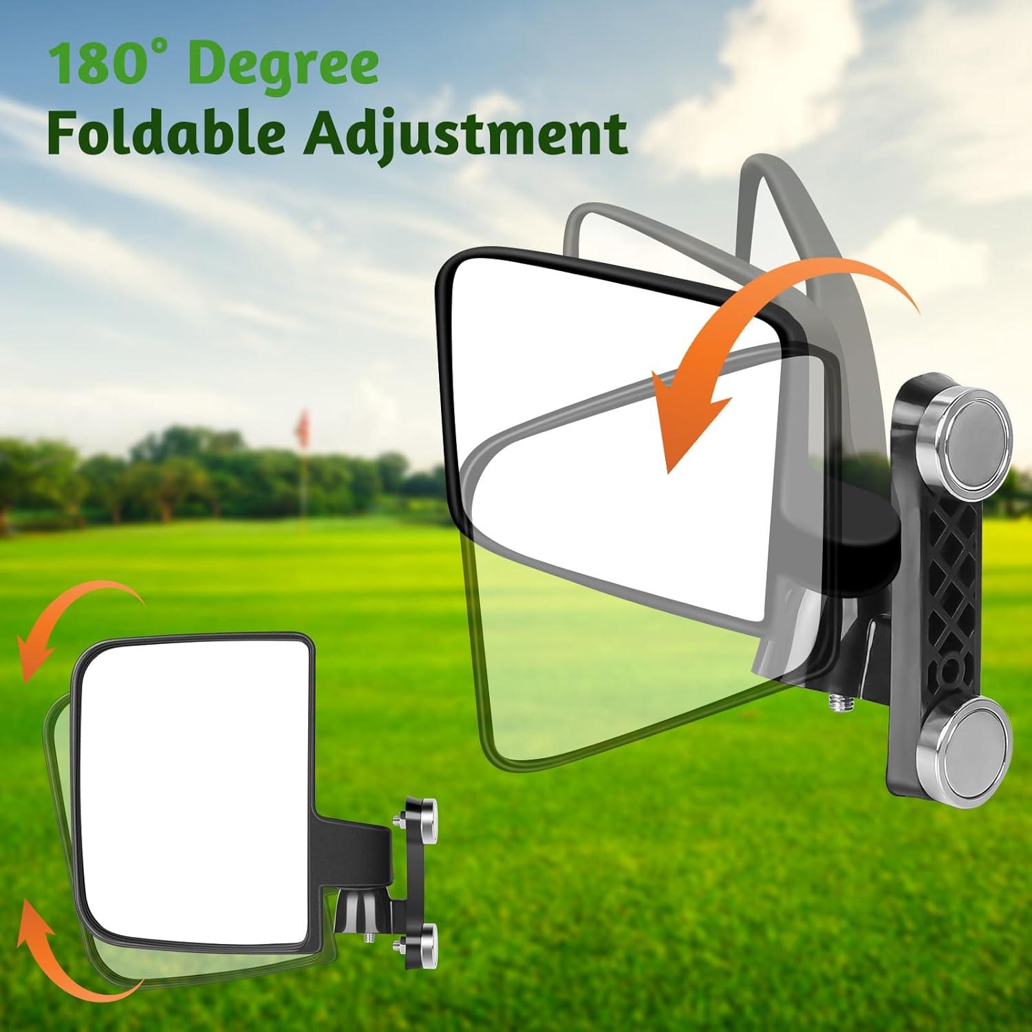 Espejos Laterales Magnéticos Omgro para Golf Cart HD Irrompibles
