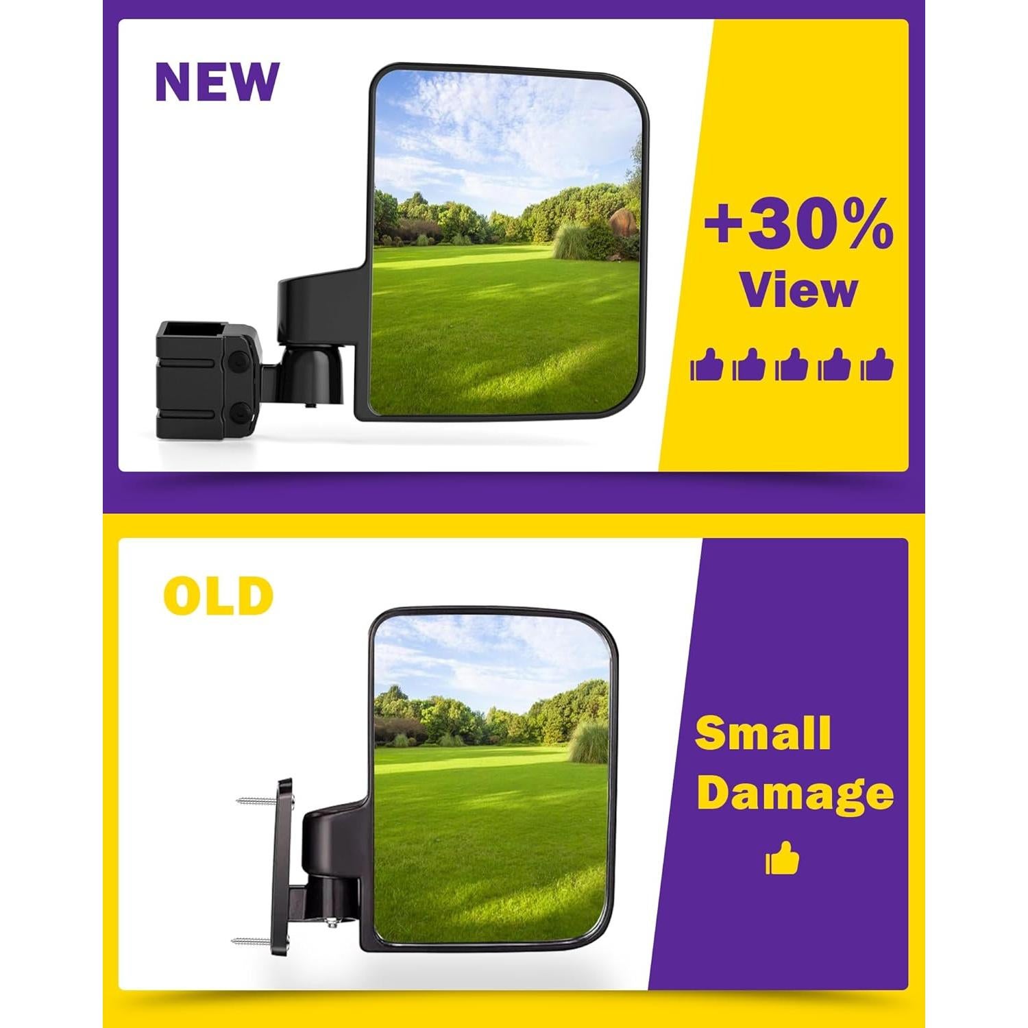 Espejos Laterales Plegables HOWBOW para Carritos de Golf