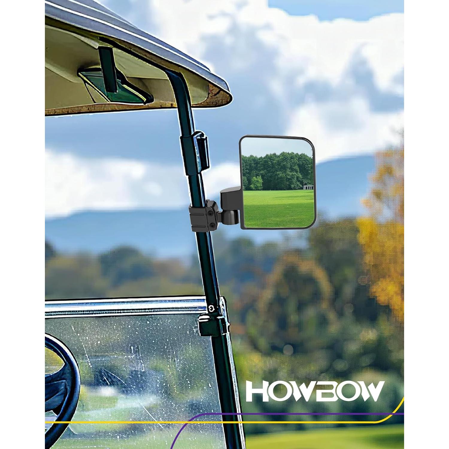 Espejos Laterales Plegables HOWBOW para Carritos de Golf