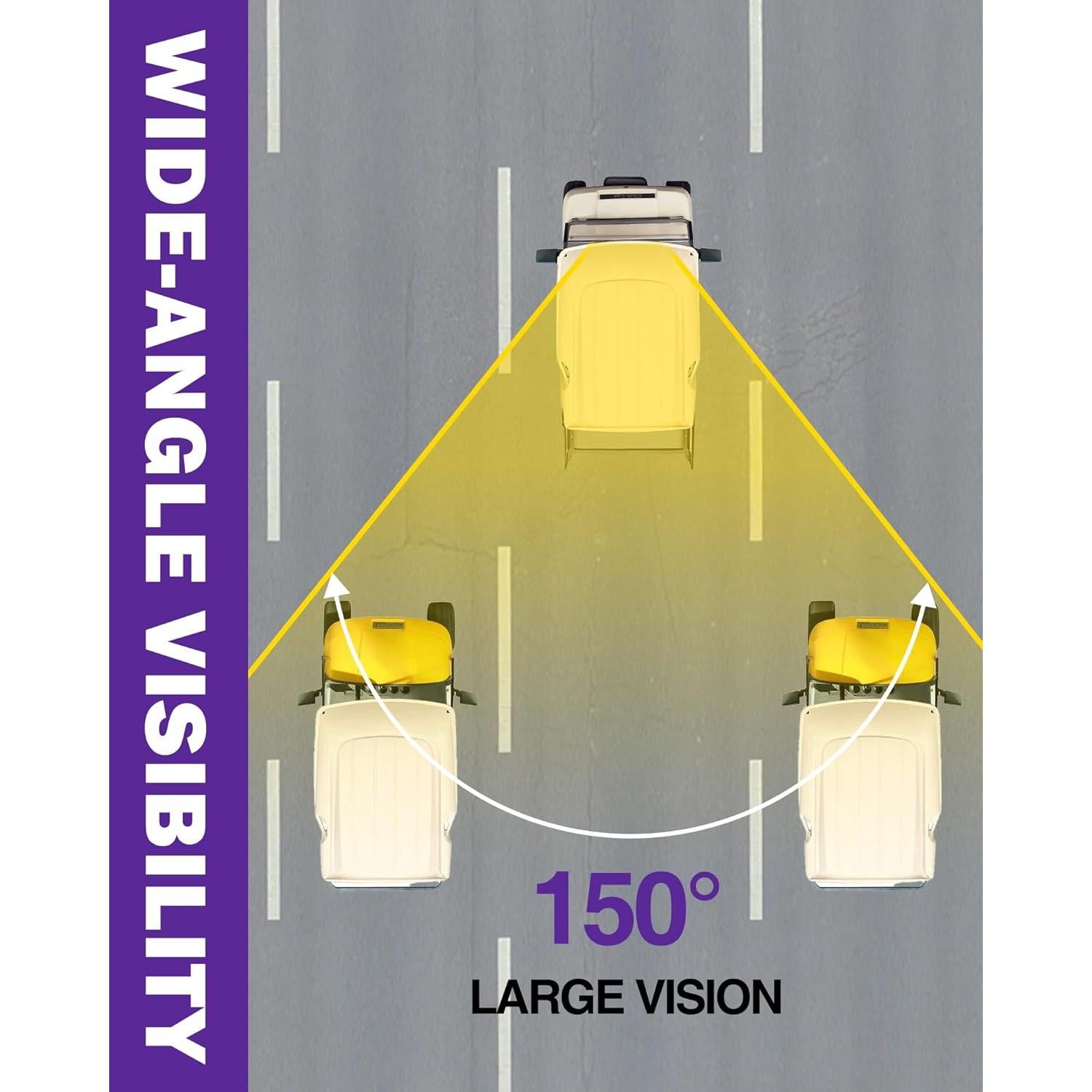 Espejos Laterales Plegables HOWBOW para Carritos de Golf