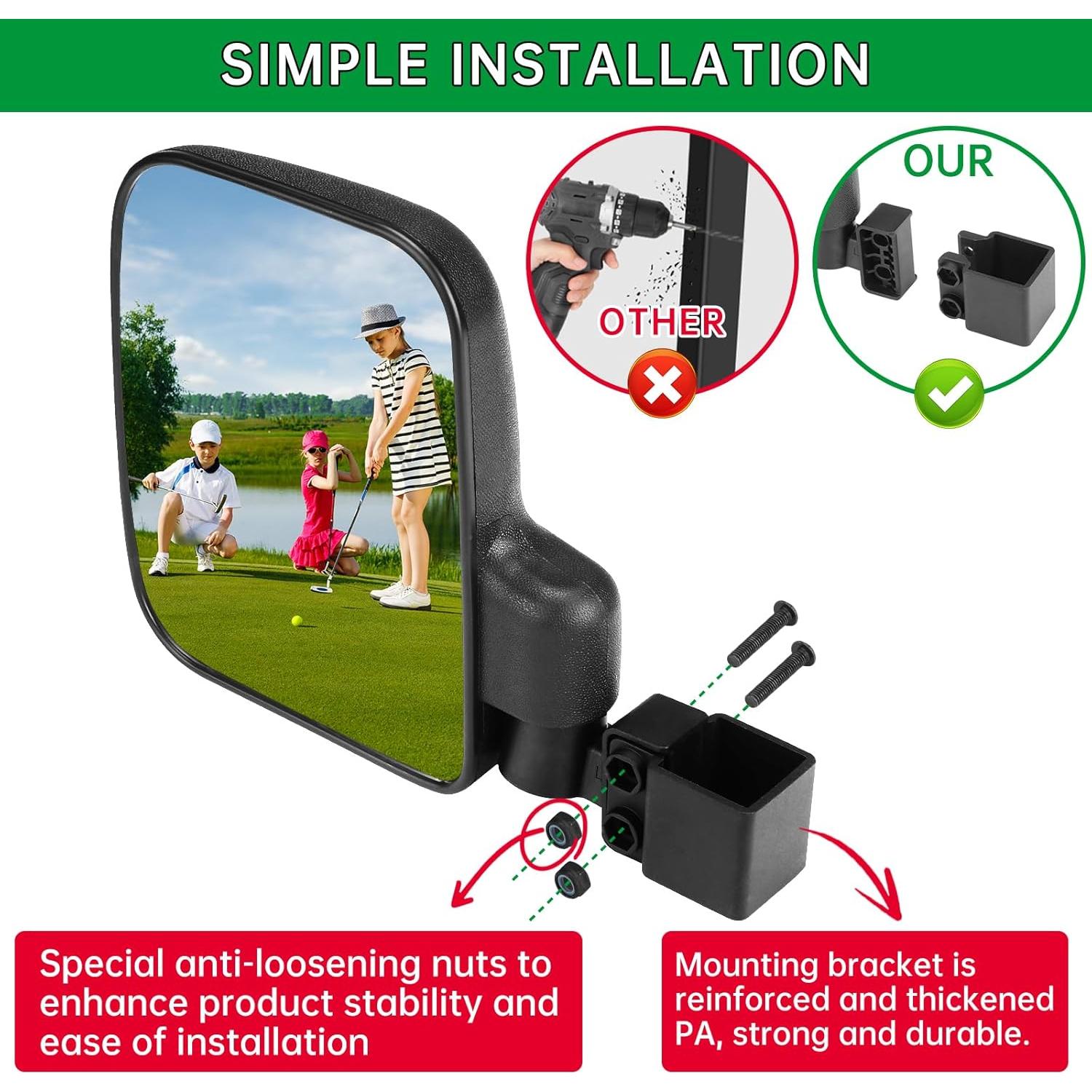 Espejo Retrovisor para Carro de Golf SHEJISI RH-205 Ajustable