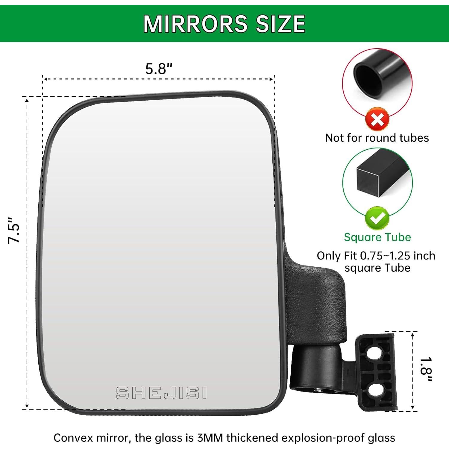 Espejo Retrovisor para Carro de Golf SHEJISI RH-205 Ajustable