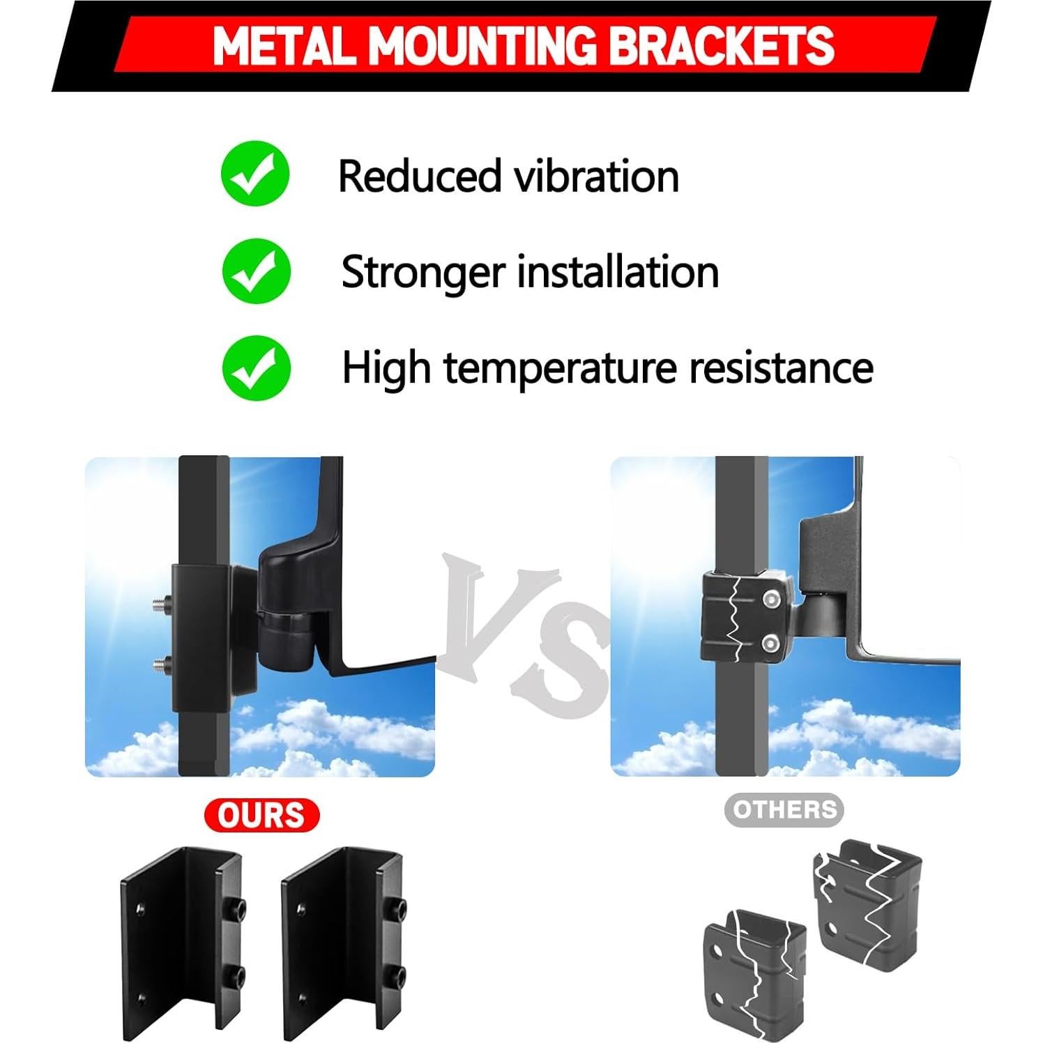 Espejos laterales plegables Xislet para carrito de golf HD