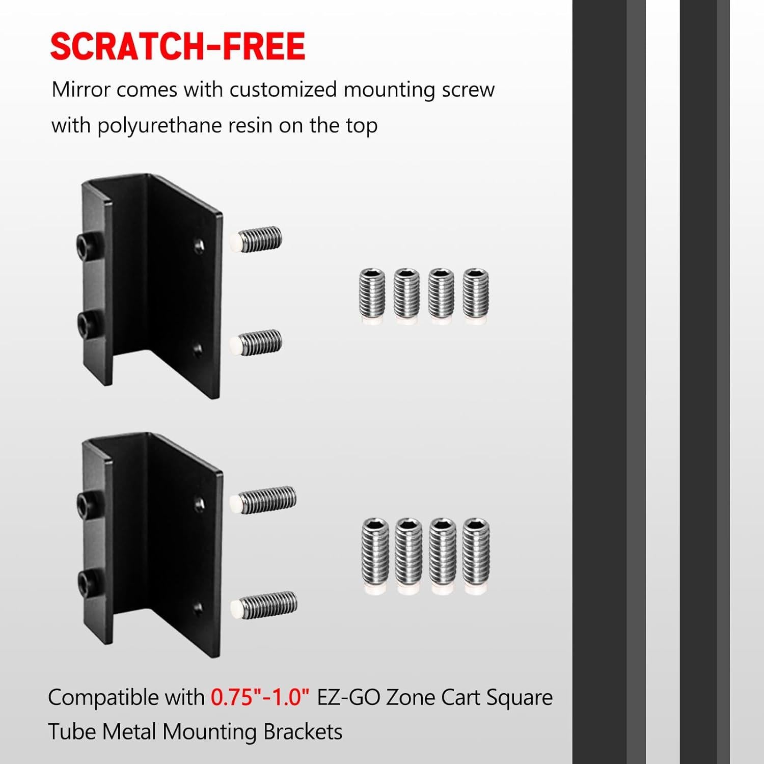 Espejos laterales plegables Xislet para carrito de golf HD