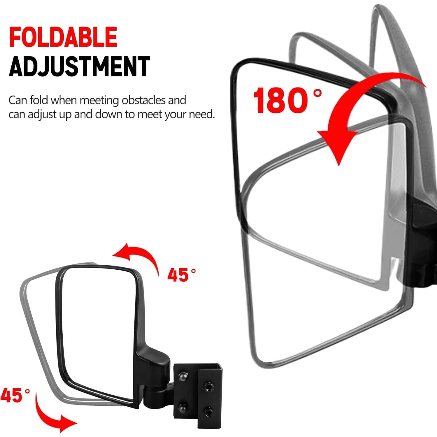 Espejos laterales plegables Xislet para carrito de golf HD