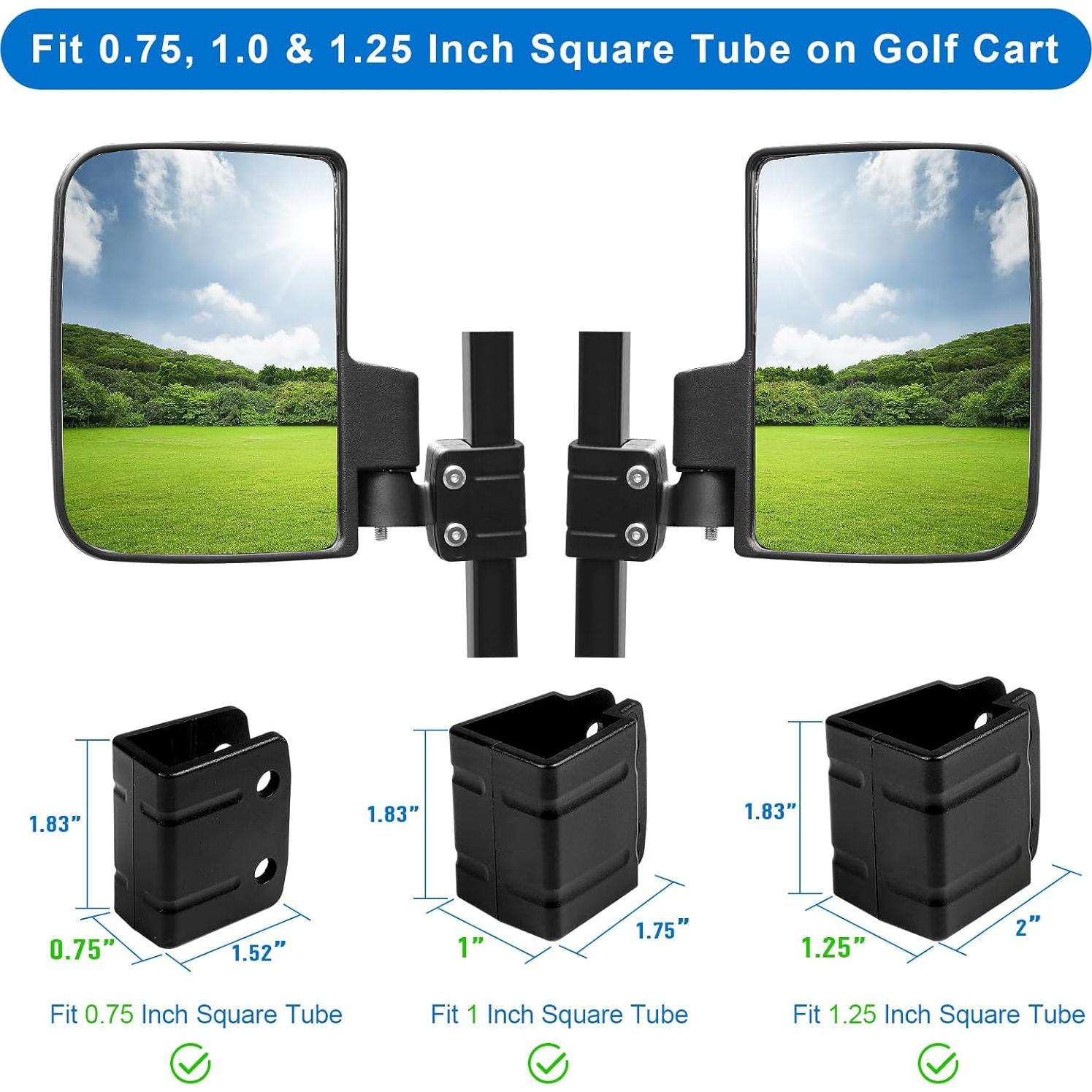 Espejos Laterales Ajustables MOSNAI para Carritos de Golf