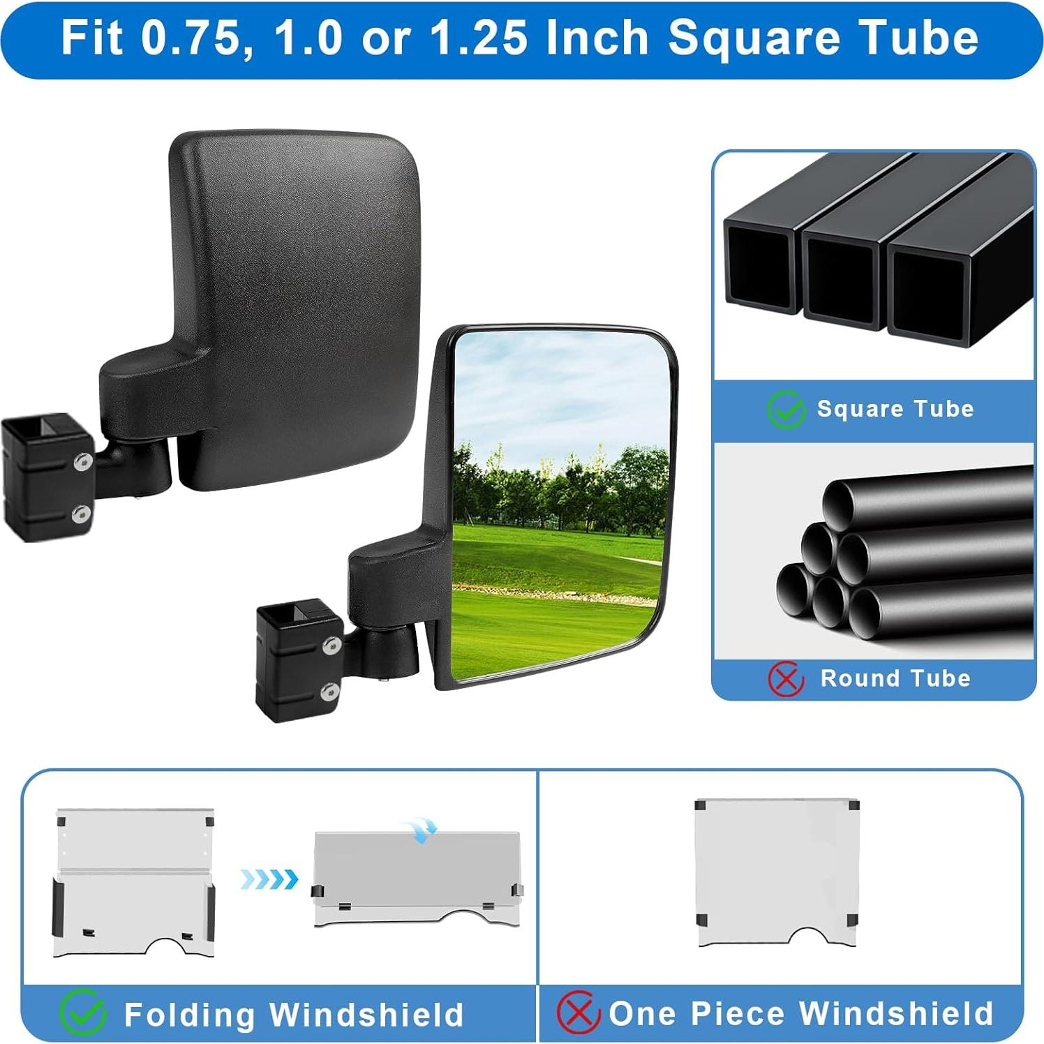 Espejos Laterales Ajustables MOSNAI para Carritos de Golf
