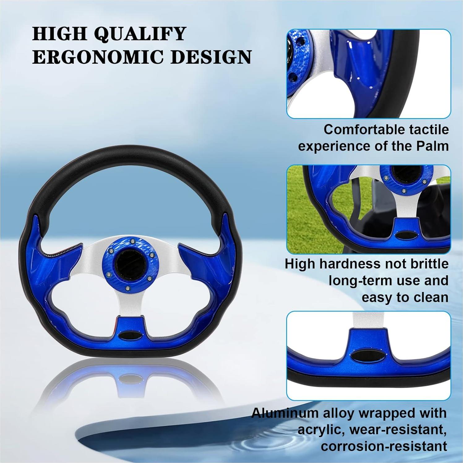 Volante de Carrito de Golf Genérico Azul Universal 35.56 cm