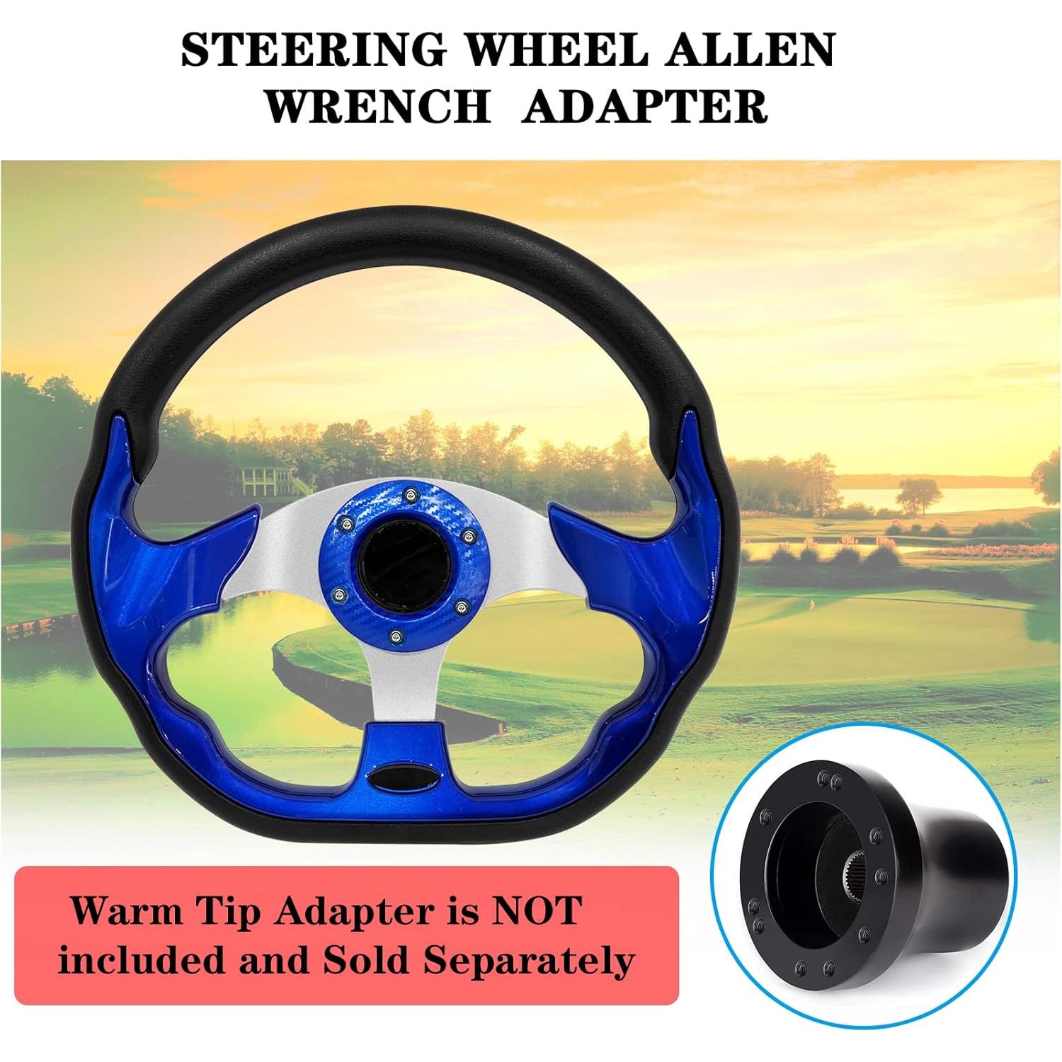 Volante de Carrito de Golf Genérico Azul Universal 35.56 cm