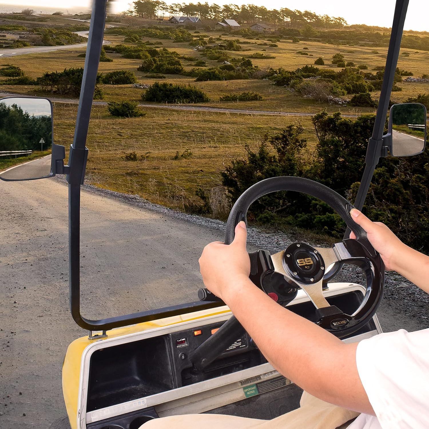 Volante de Carrito de Golf WEKANI 35.56 cm Negro para EZGO y Club Car