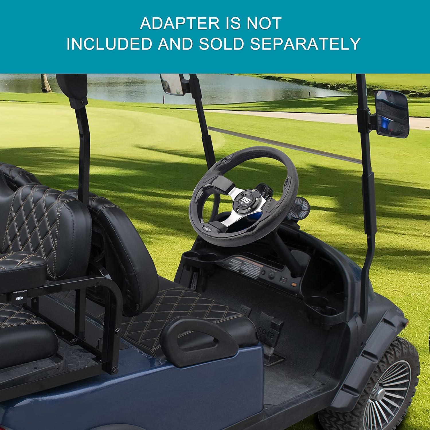 Volante de Carrito de Golf WEKANI 35.56 cm Negro para EZGO y Club Car