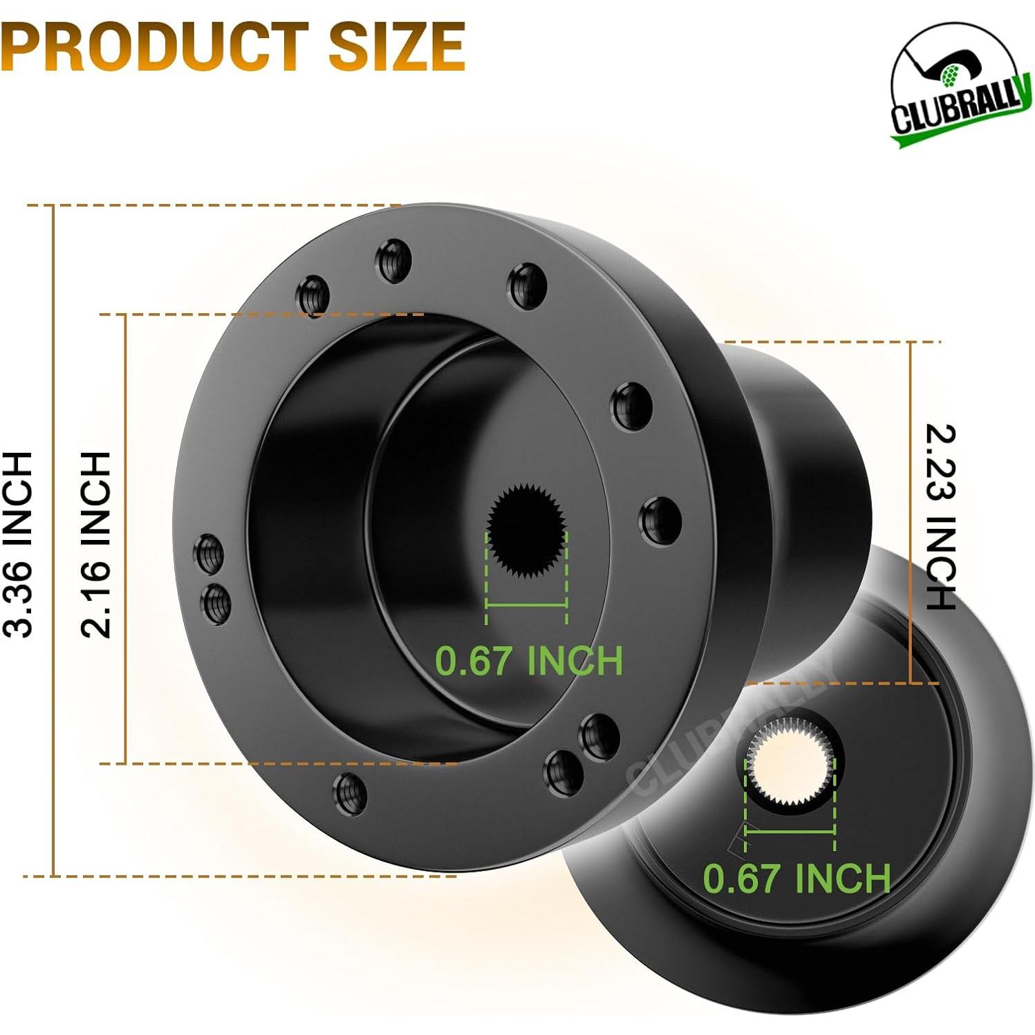 Adaptador de Volante Golf EZGO TXT RXV CLUBRALLY - Negro