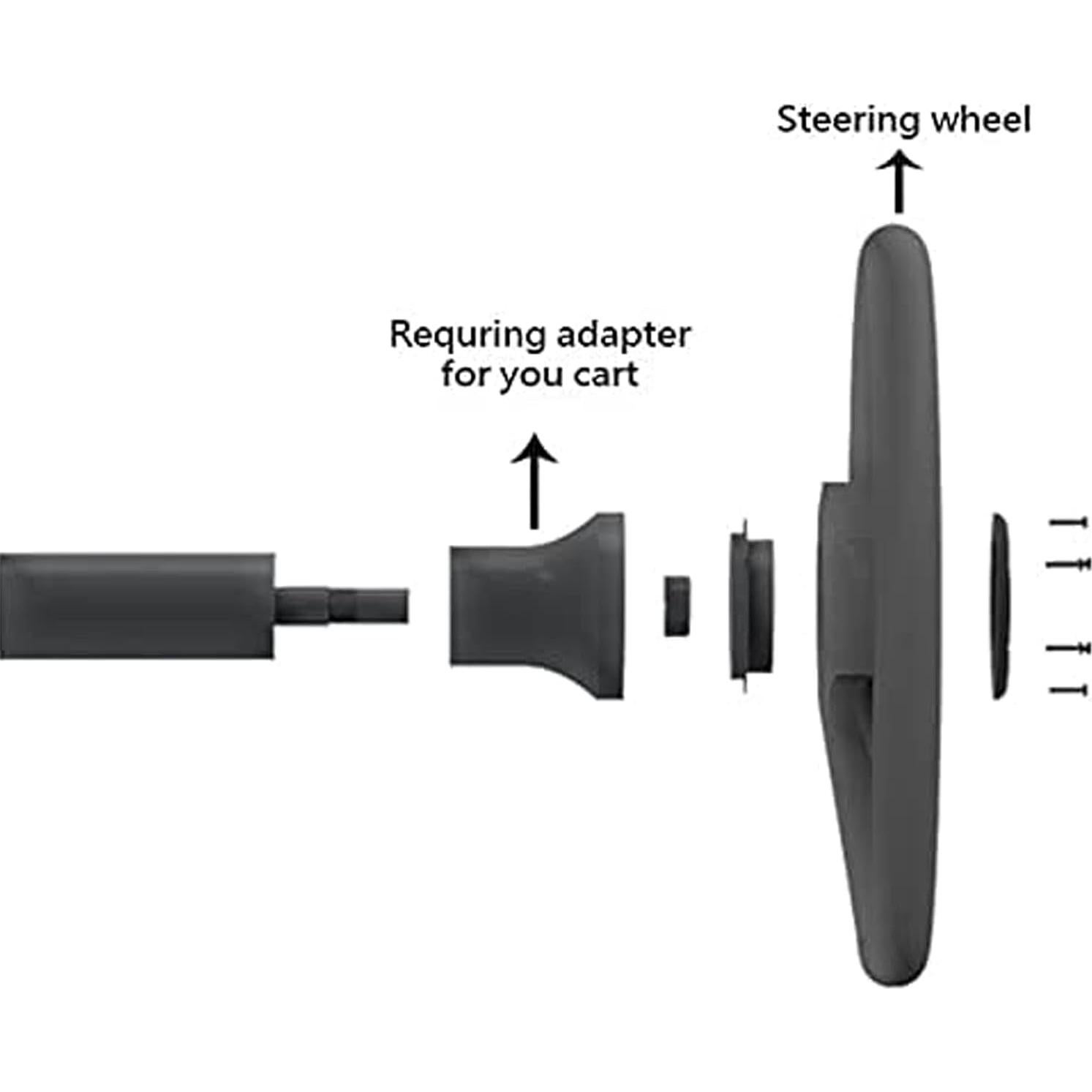 Volante de Carrito de Golf LEAPGOMAX 31.75 cm Negro Ergonómico