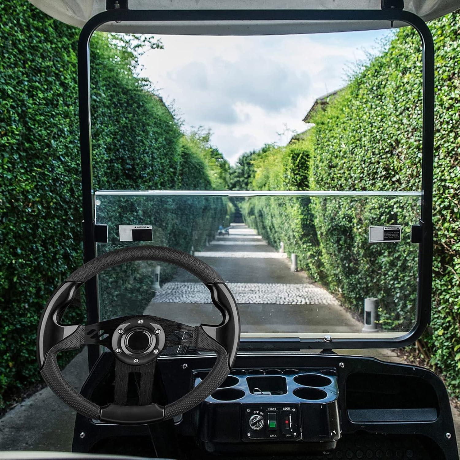 Volante de Carrito de Golf LEAPGOMAX 31.75 cm Negro Ergonómico