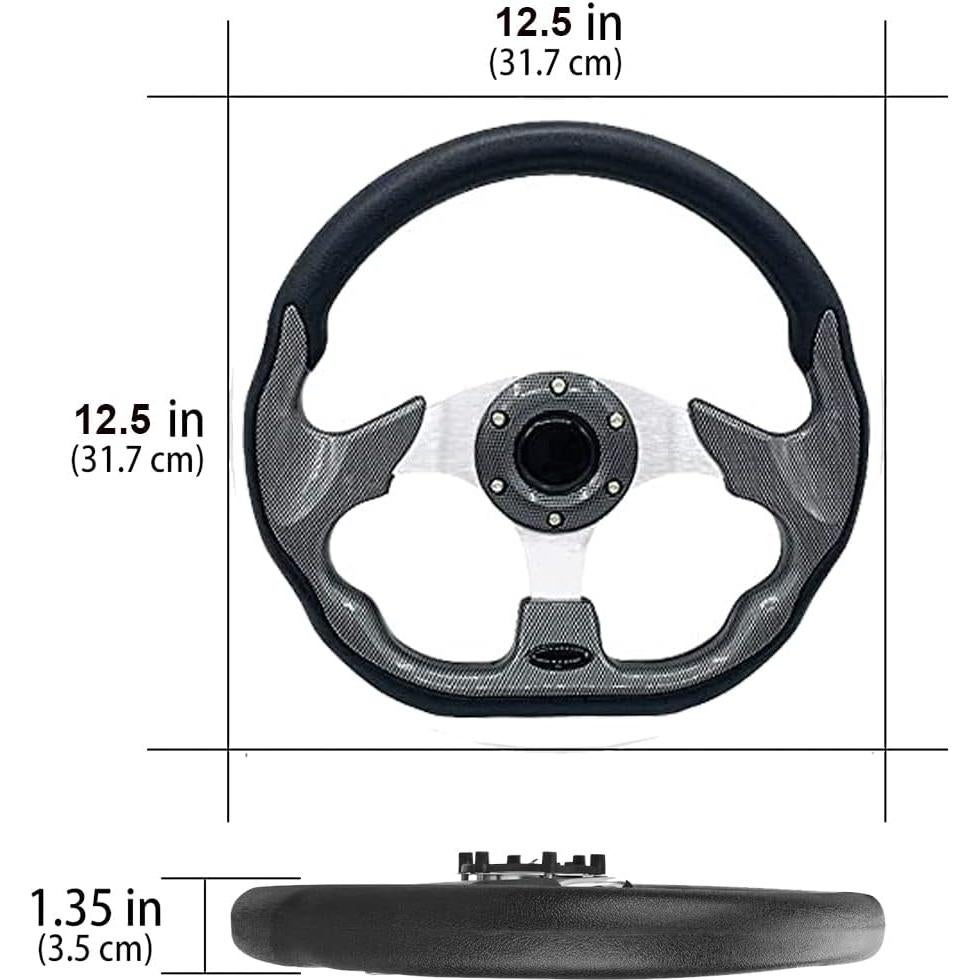 Volante de Carrito de Golf YEHICY 12.5" Fibra de Carbono Universal