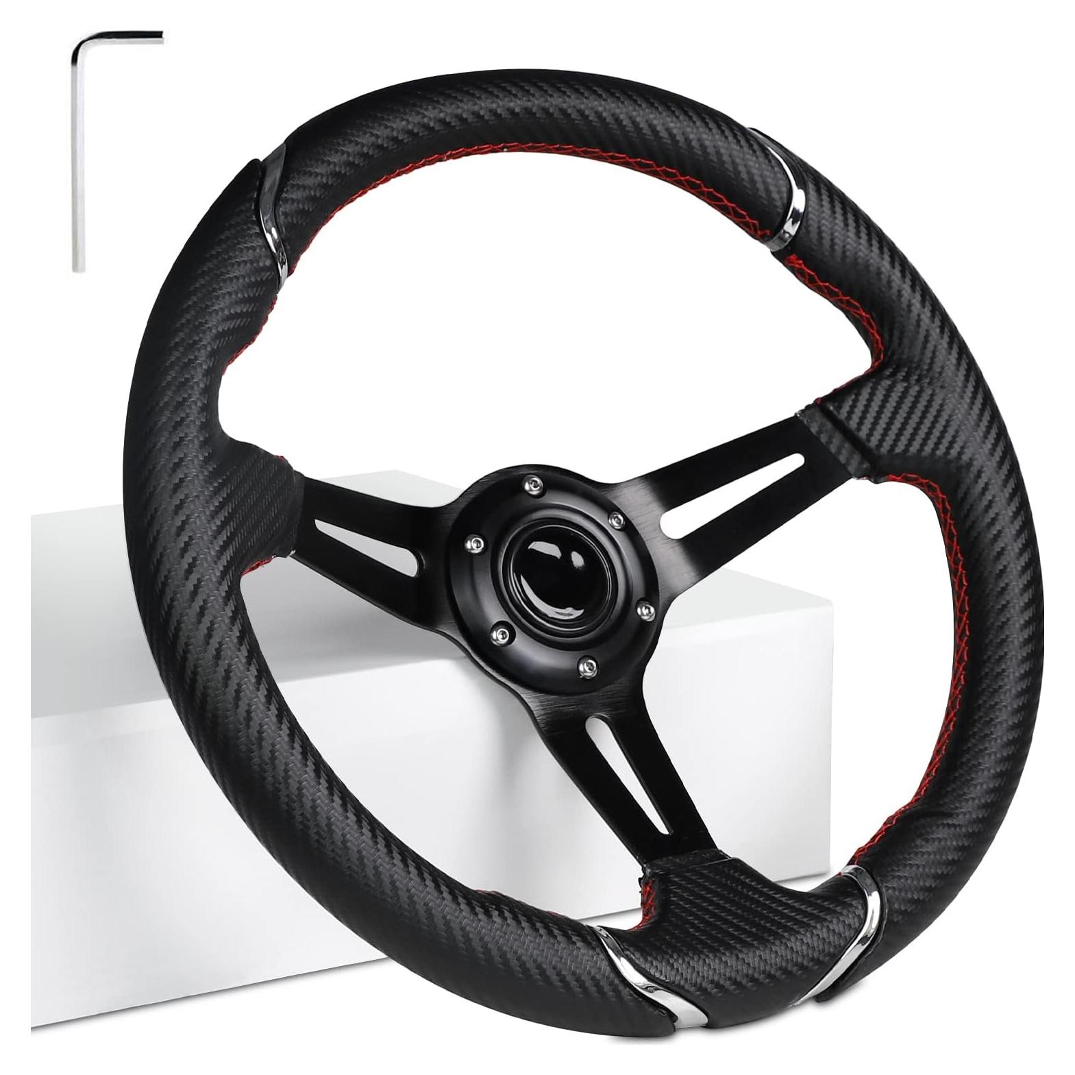 Volante de Golf MOSNAI 350mm Ajuste Universal para EZGO y Club Car