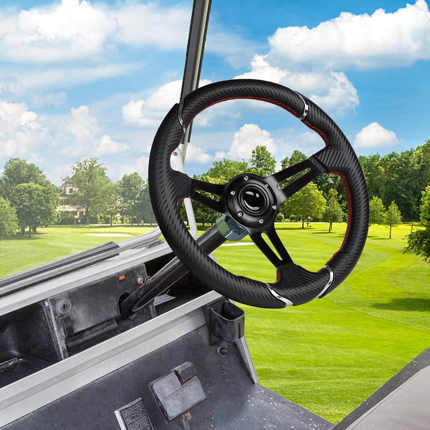 Volante de Golf MOSNAI 350mm Ajuste Universal para EZGO y Club Car