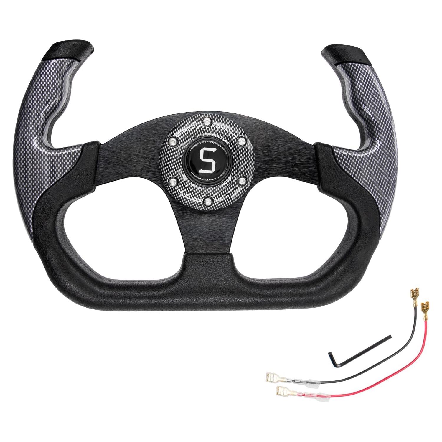 Volante de Carrito de Golf Shu-Ran 32.3 cm Antideslizante Gris