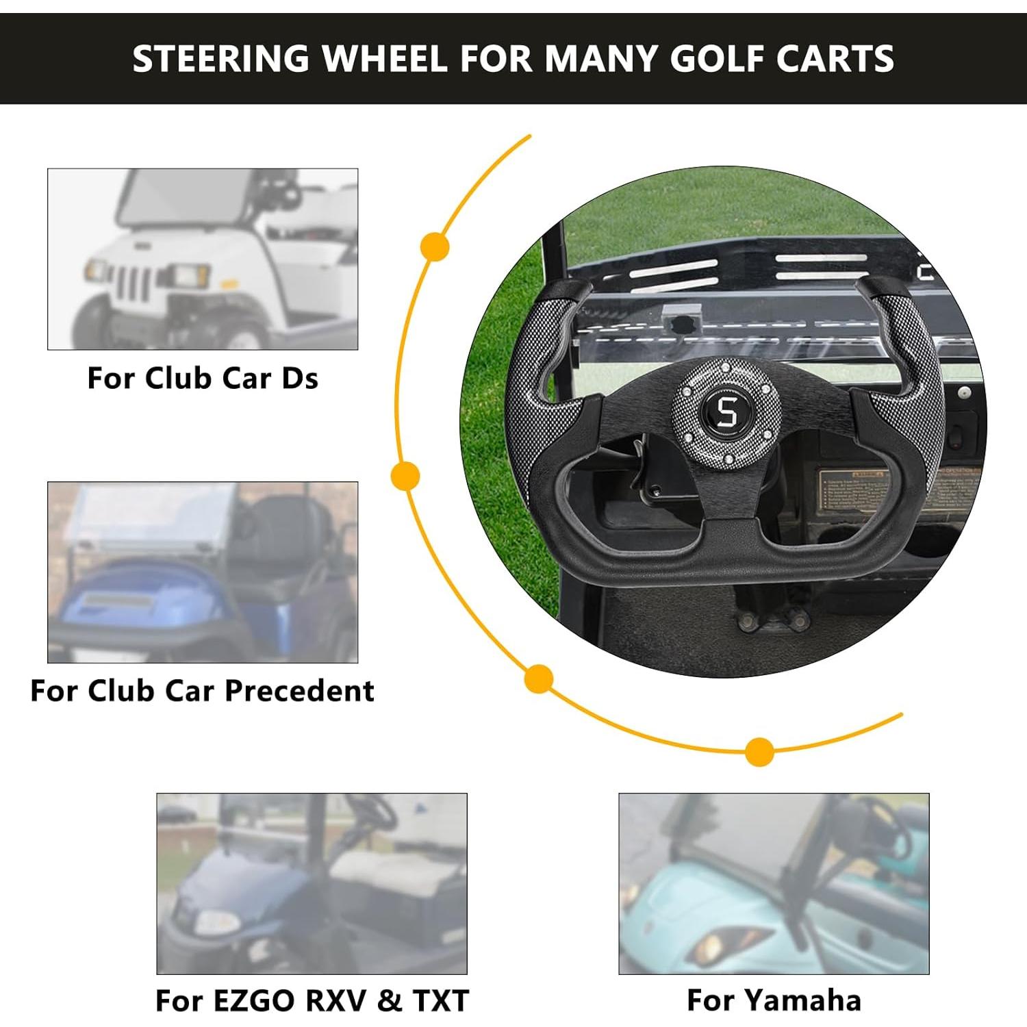 Volante de Carrito de Golf Shu-Ran 32.3 cm Antideslizante Gris