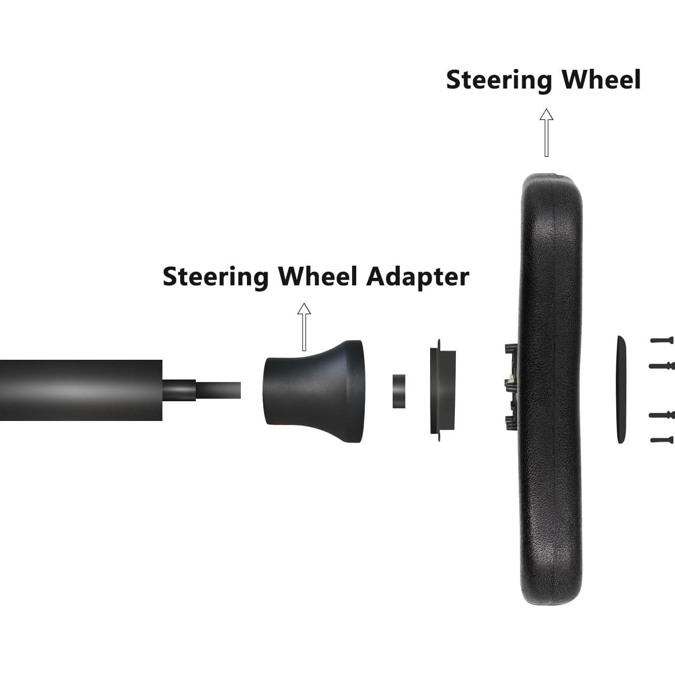 Volante de Carrito de Golf Shu-Ran 32.3 cm Antideslizante Gris