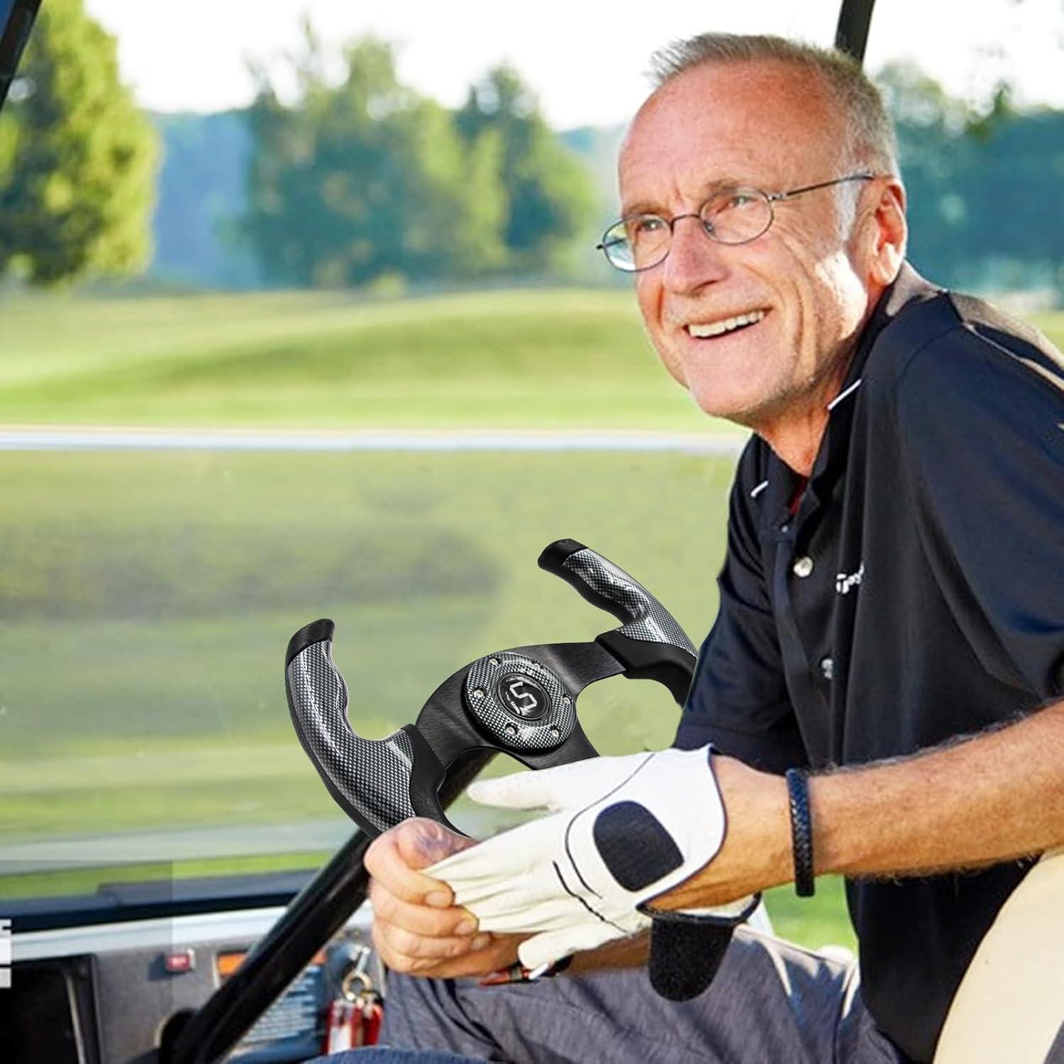 Volante de Carrito de Golf Shu-Ran 32.3 cm Antideslizante Gris