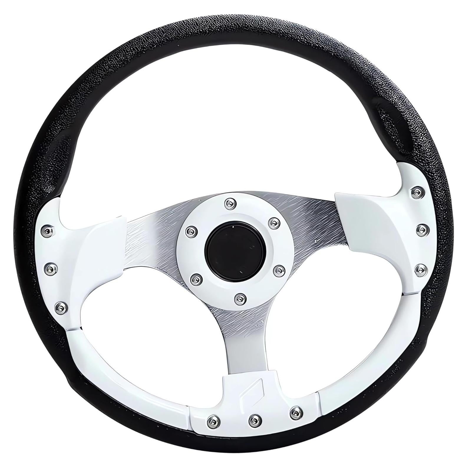 Volante de Carrito de Golf Kowosyos Universal 12.5" Blanco