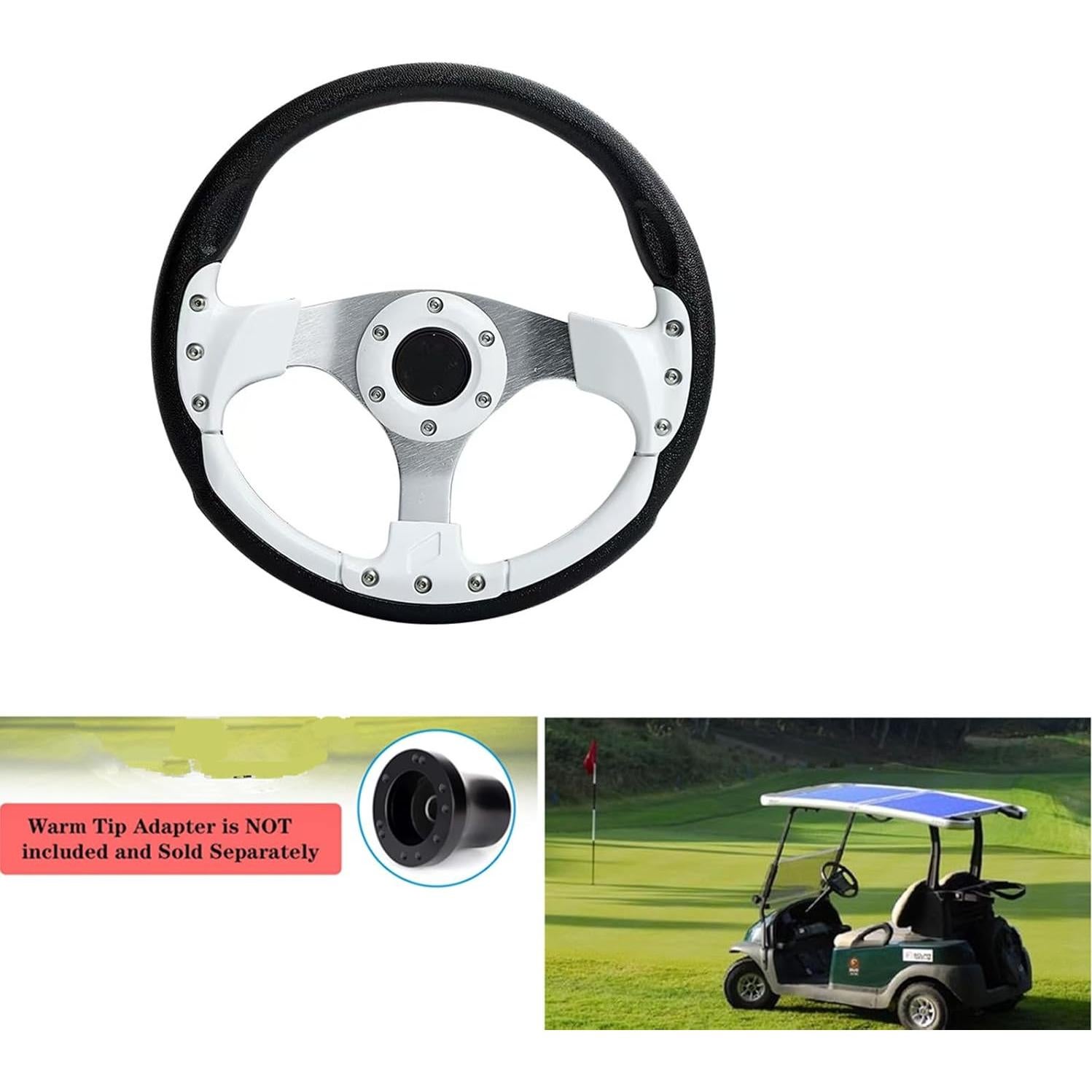 Volante de Carrito de Golf Kowosyos Universal 12.5" Blanco