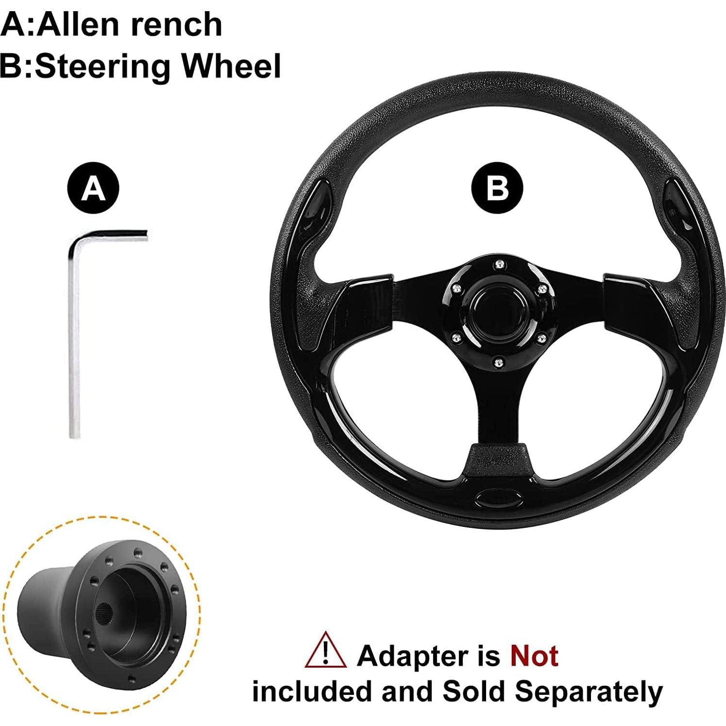 Volante de Carrito de Golf LEAPGOMAX 31.75 cm Ajuste Universal