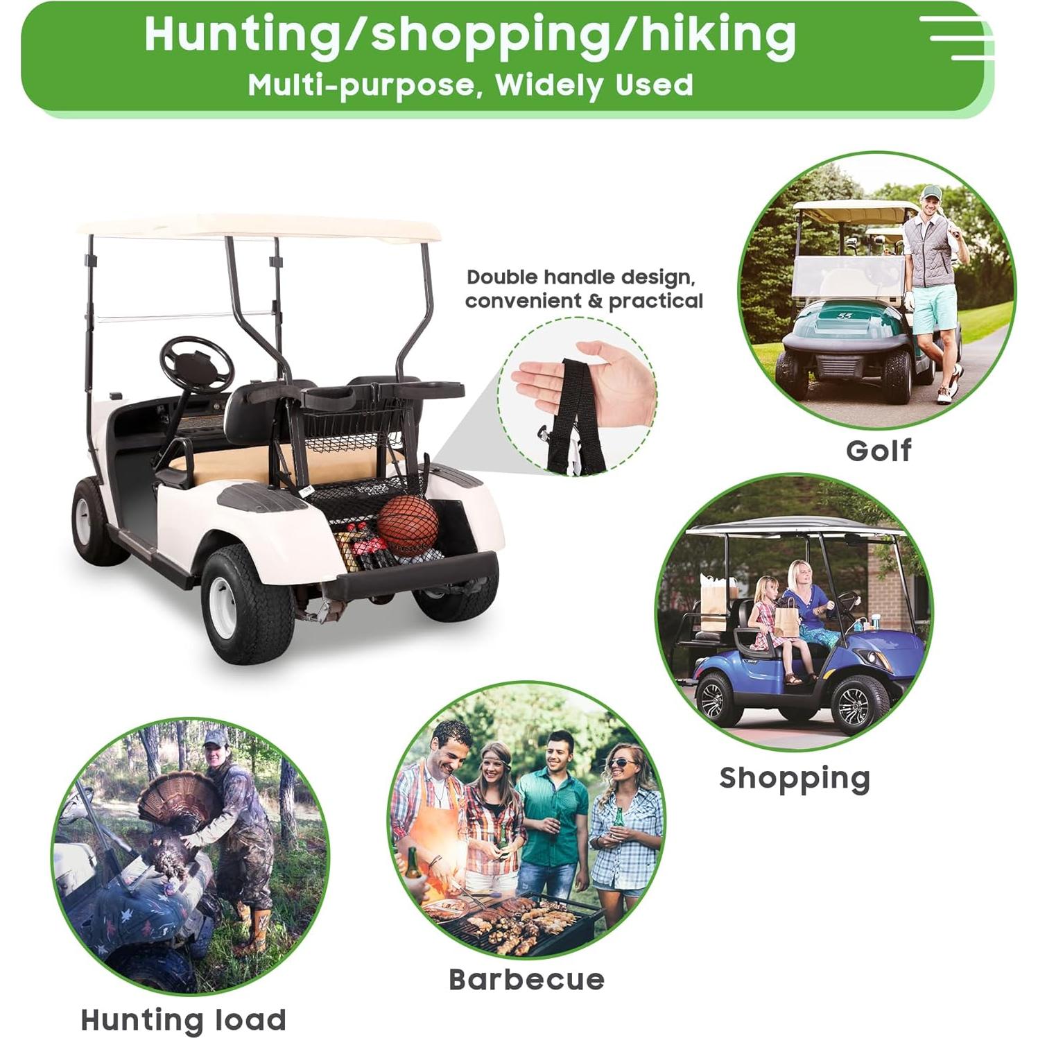 Bolsa de Red de Carga 10L0L para Carro de Golf 2 Pasajeros - Nylon