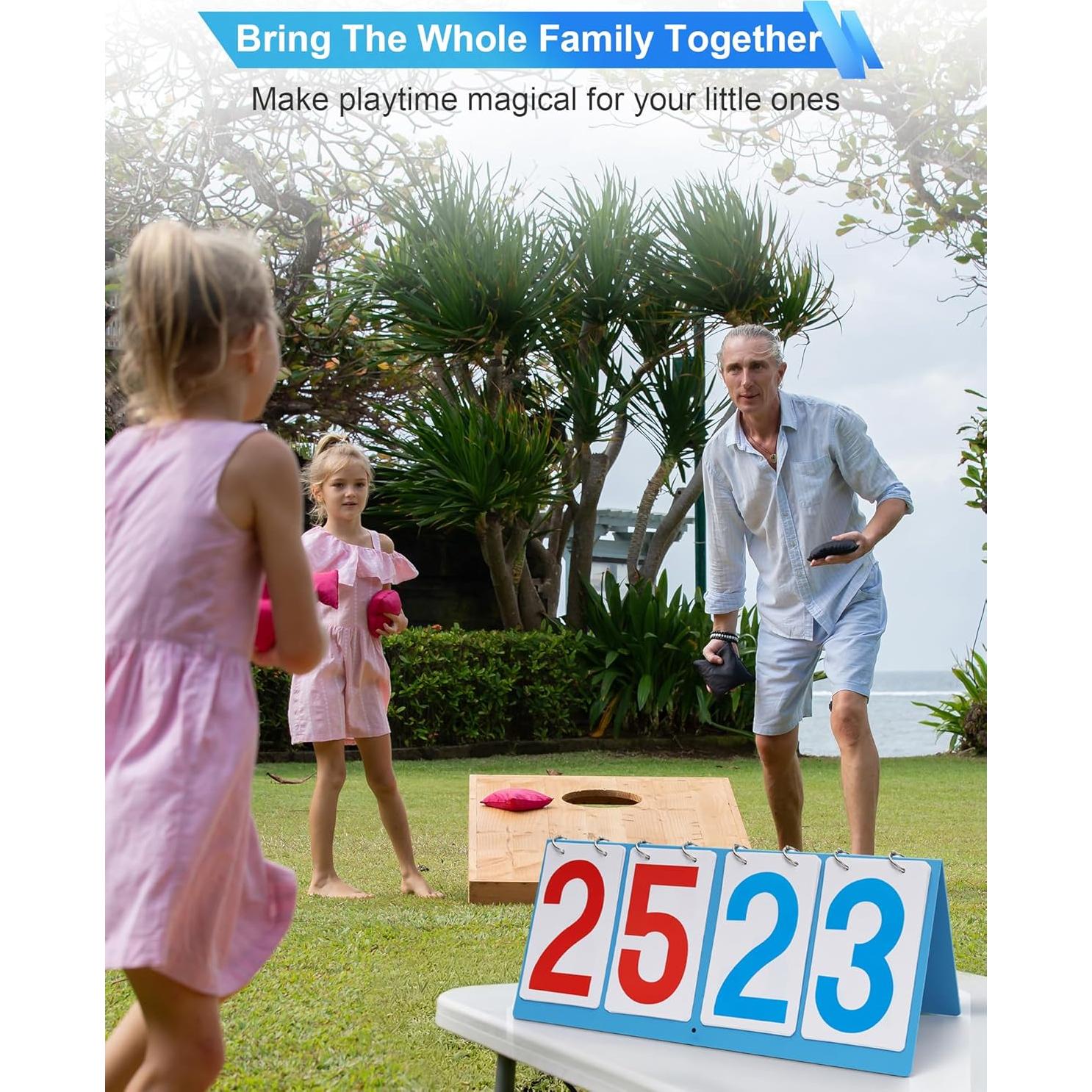 Tablero de Puntuación Manual TTeebmi Rojo y Azul 36.1x16.3 cm