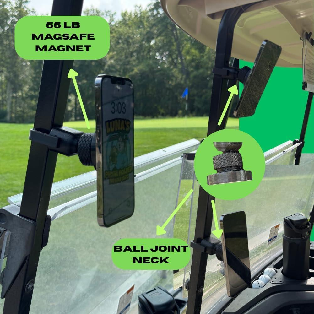 Soporte Magnético para Teléfono Luna V2.5 para Carro de Golf