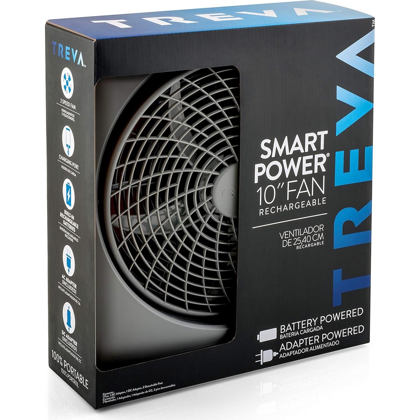 Ventilador Portátil O2COOL Smart Power 25 cm Recargable USB