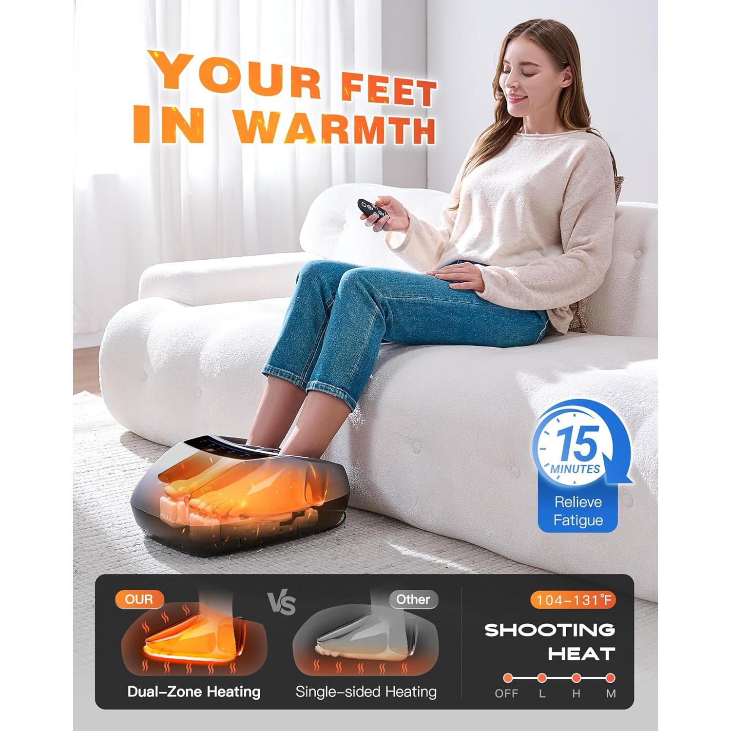 Masajista de Pies KINGJOY Shiatsu con Calor para Alivio