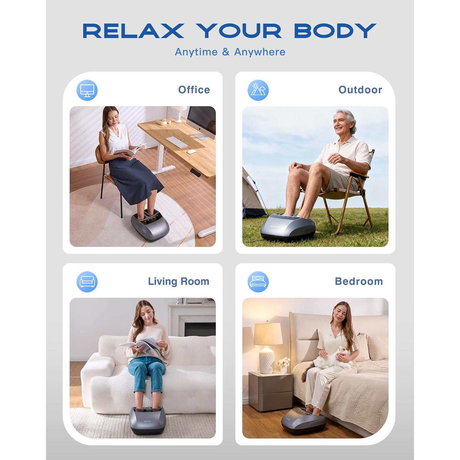 Masajista de Pies KINGJOY Shiatsu con Calor para Alivio