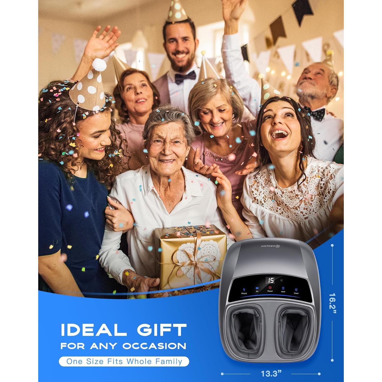 Masajista de Pies KINGJOY Shiatsu con Calor para Alivio