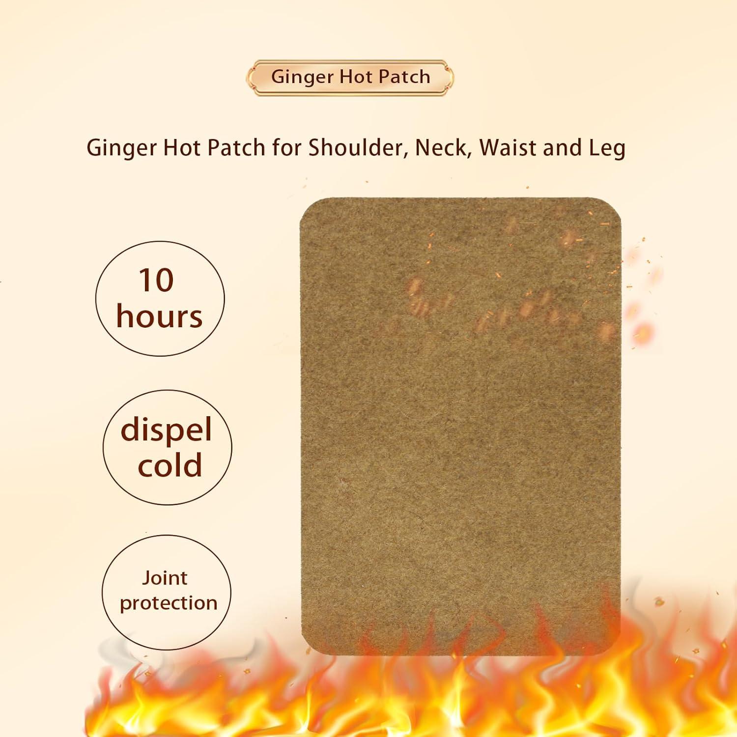 80 Parches Herbales de Jengibre para Alivio Muscular y Articular