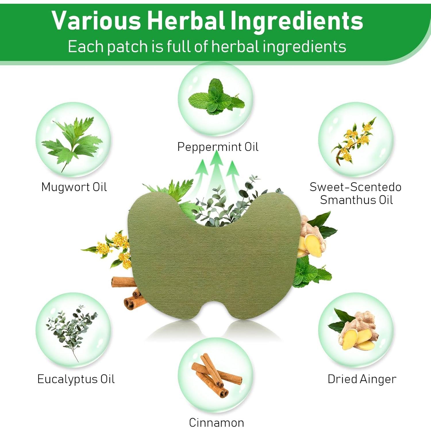 42 Parches Herbales Calentadores MQUPIN para Rodillas y Más