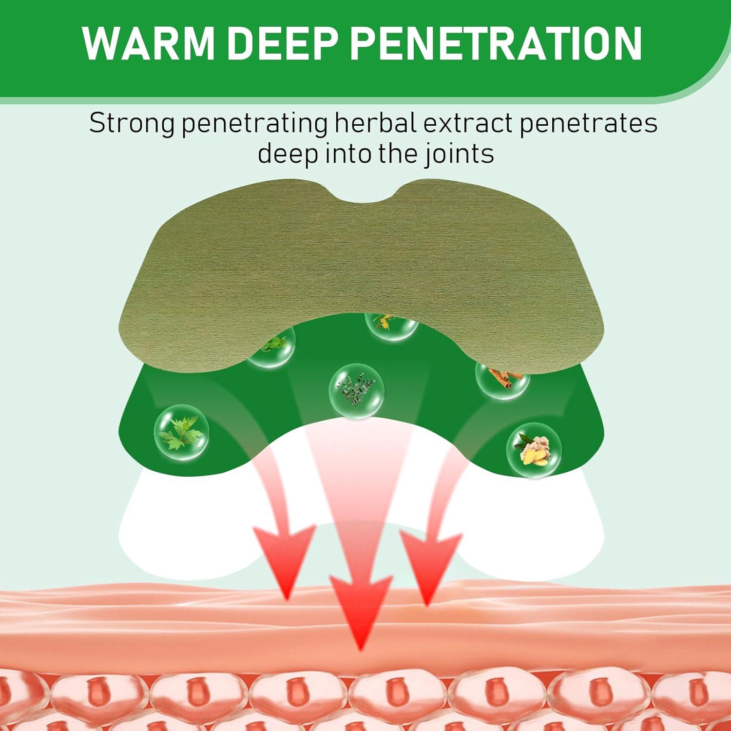 42 Parches Herbales Calentadores MQUPIN para Rodillas y Más