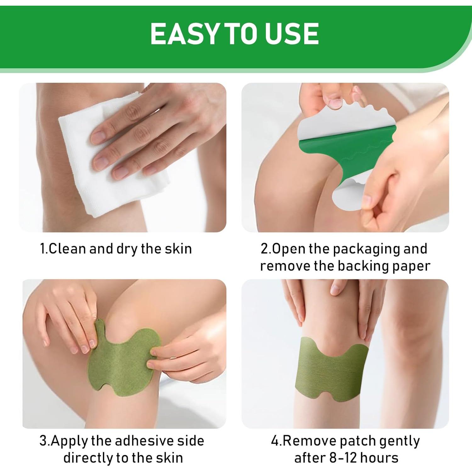 42 Parches Herbales Calentadores MQUPIN para Rodillas y Más