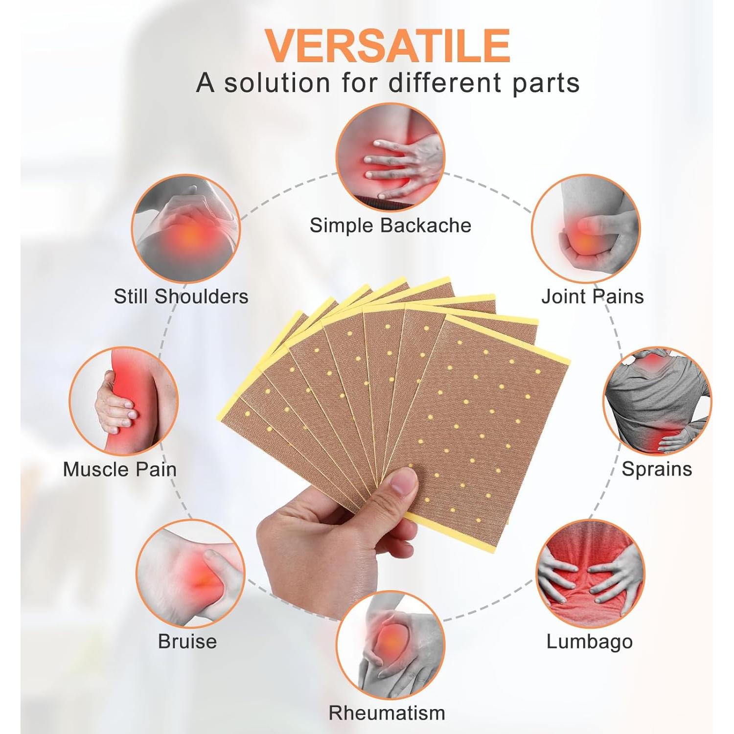 Parches Herbales de Calor YONHTUTU - 32 Pcs para Alivio Muscular